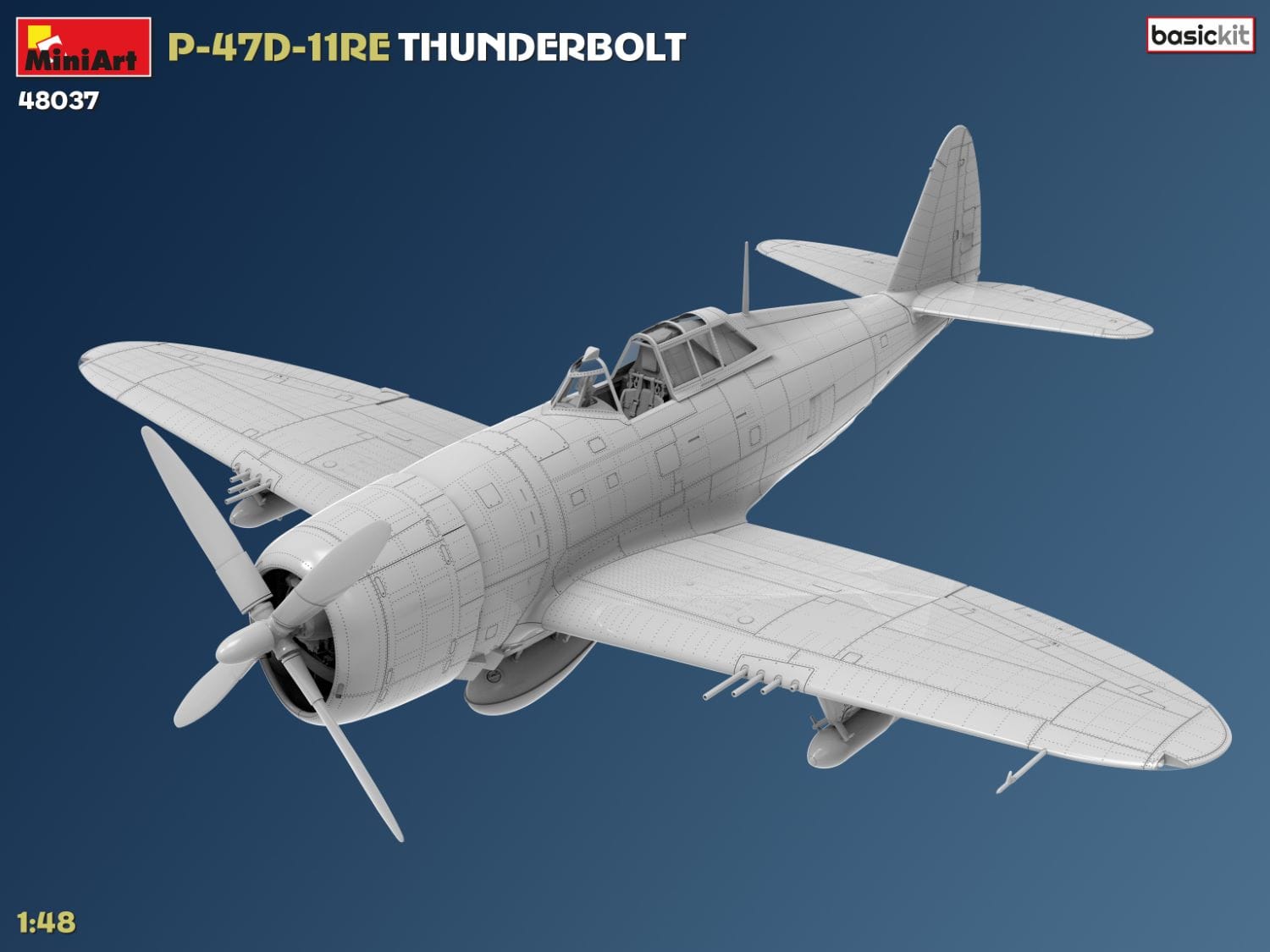 Miniart - 48037 - Republic P-47D-11-RE Thunderbolt Razorback - digital model