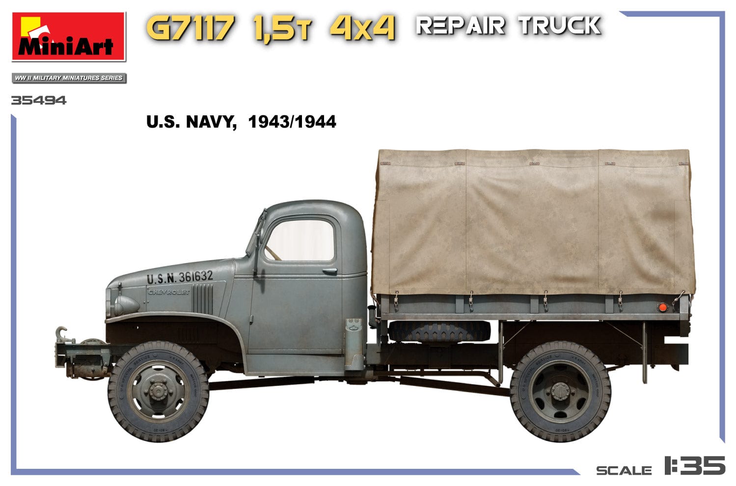 Miniart - 35494 - Chevrolet G7117 1½-ton 4x4 Repair - paint schemes