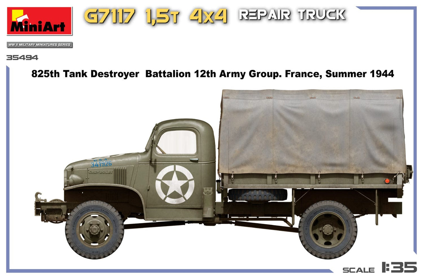 302 - Miniart - 35494 - Chevrolet G7117 1½-ton 4x4 Repair - paint schemes