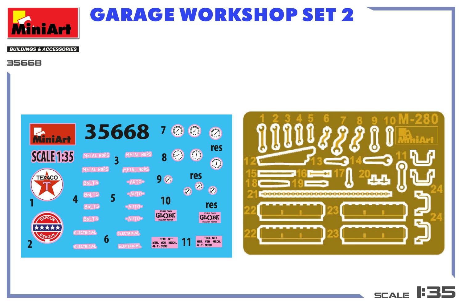 Miniart - 35668 - Garage Workshop Set 2 - decals