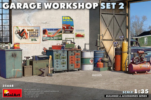 010 - Miniart - 35668 - Garage Workshop Set 2 - primary image