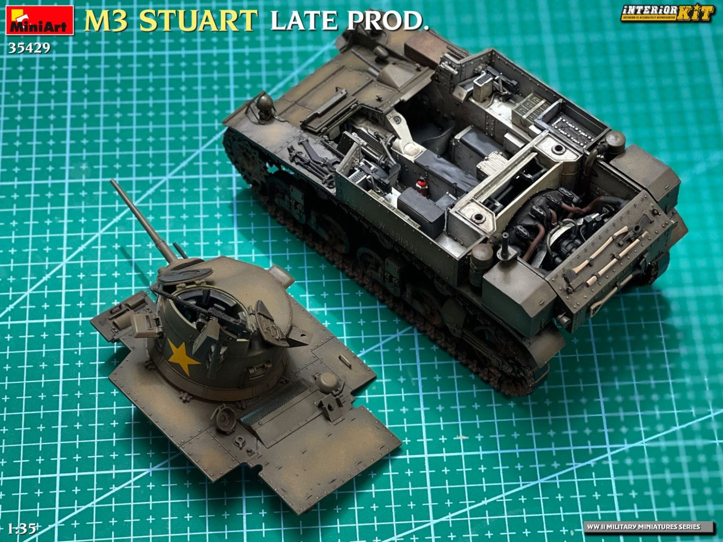 707 - Miniart - 35429 - M3 Stuart (late) - painted model