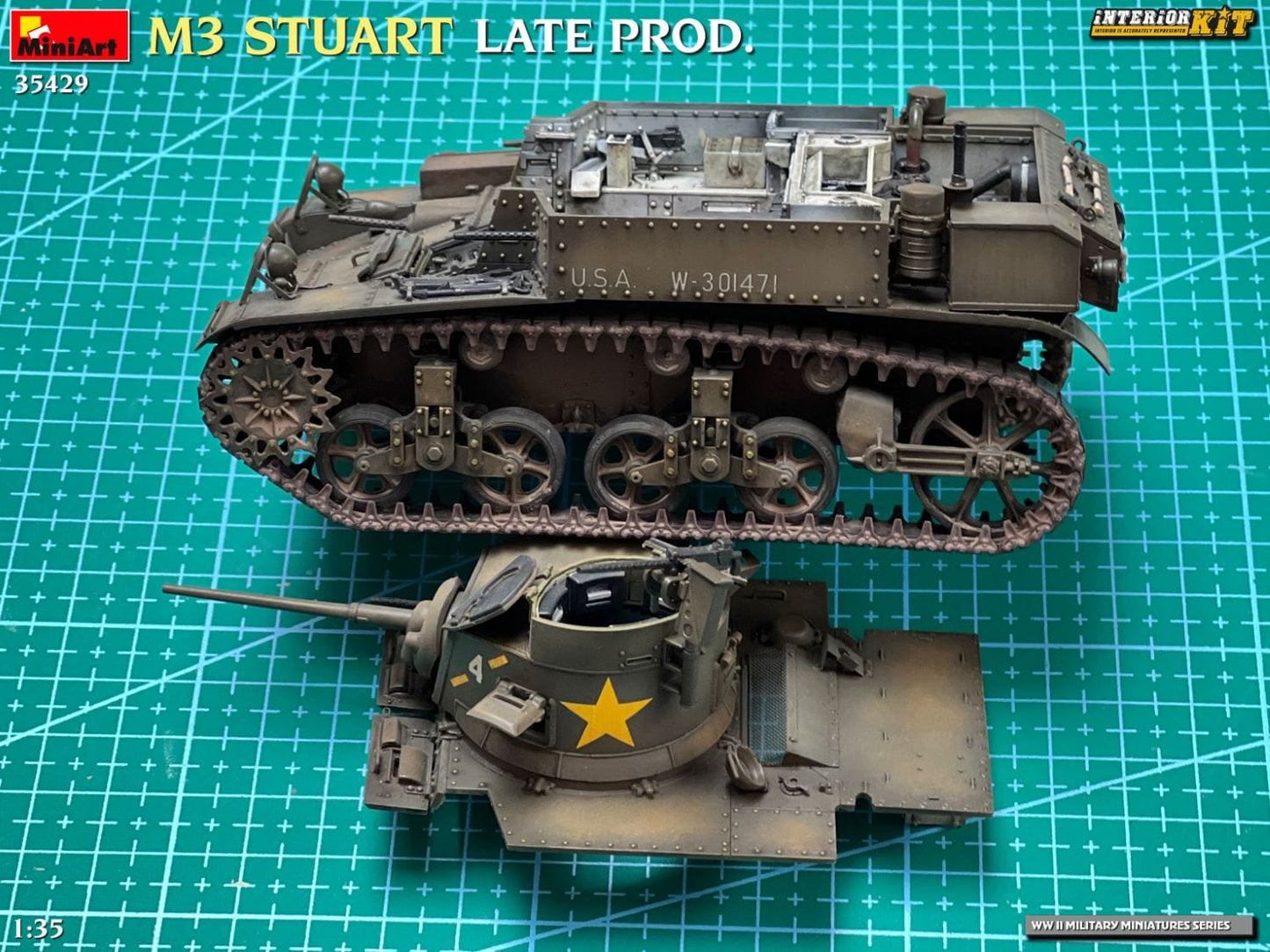 708 - Miniart - 35429 - M3 Stuart (late) - painted model