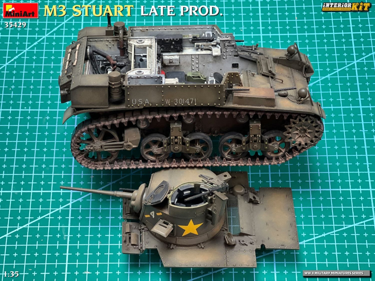 709 - Miniart - 35429 - M3 Stuart (late) - painted model