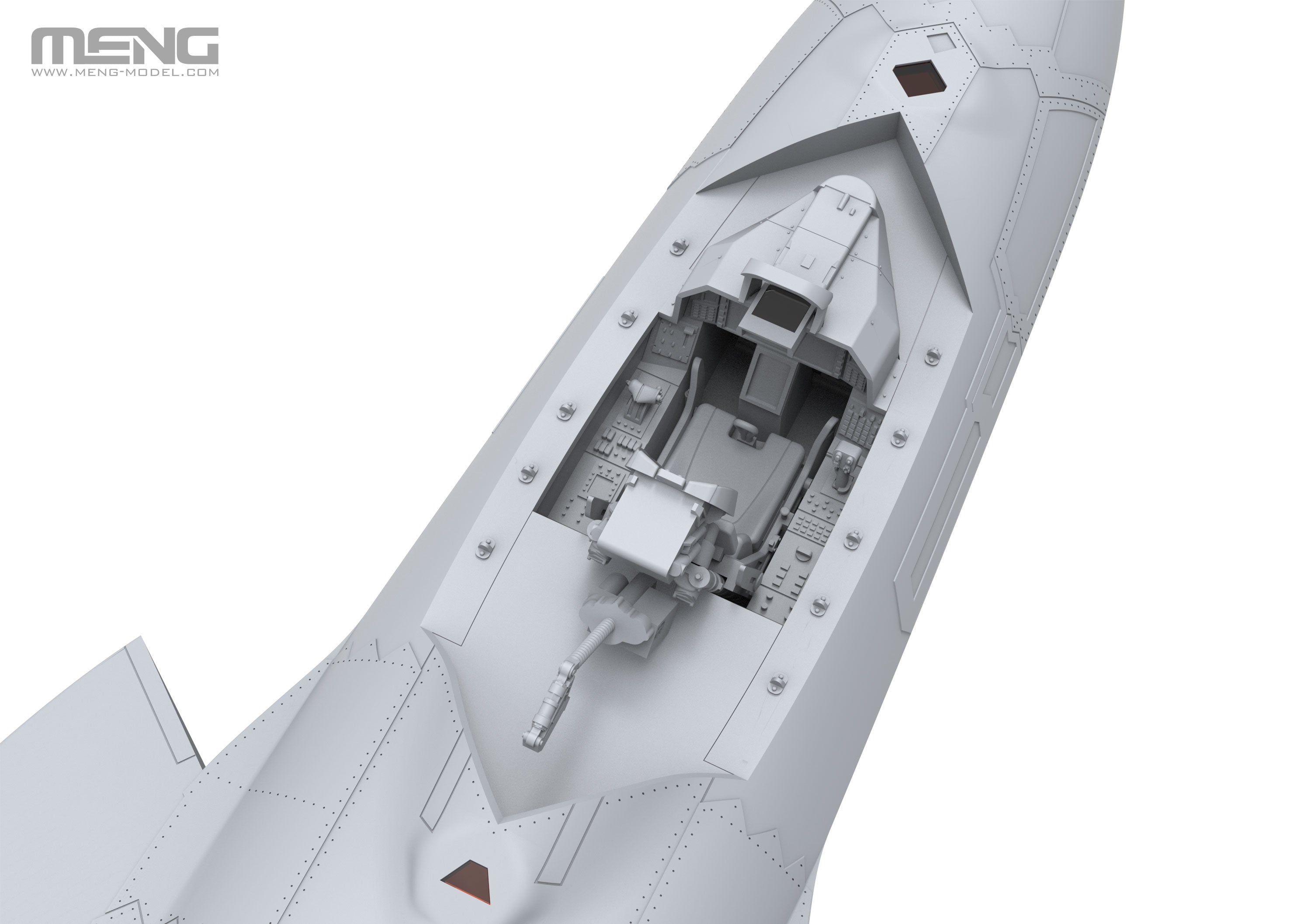 digital model - The cockpit features precision ejection seat and instrument panel details.