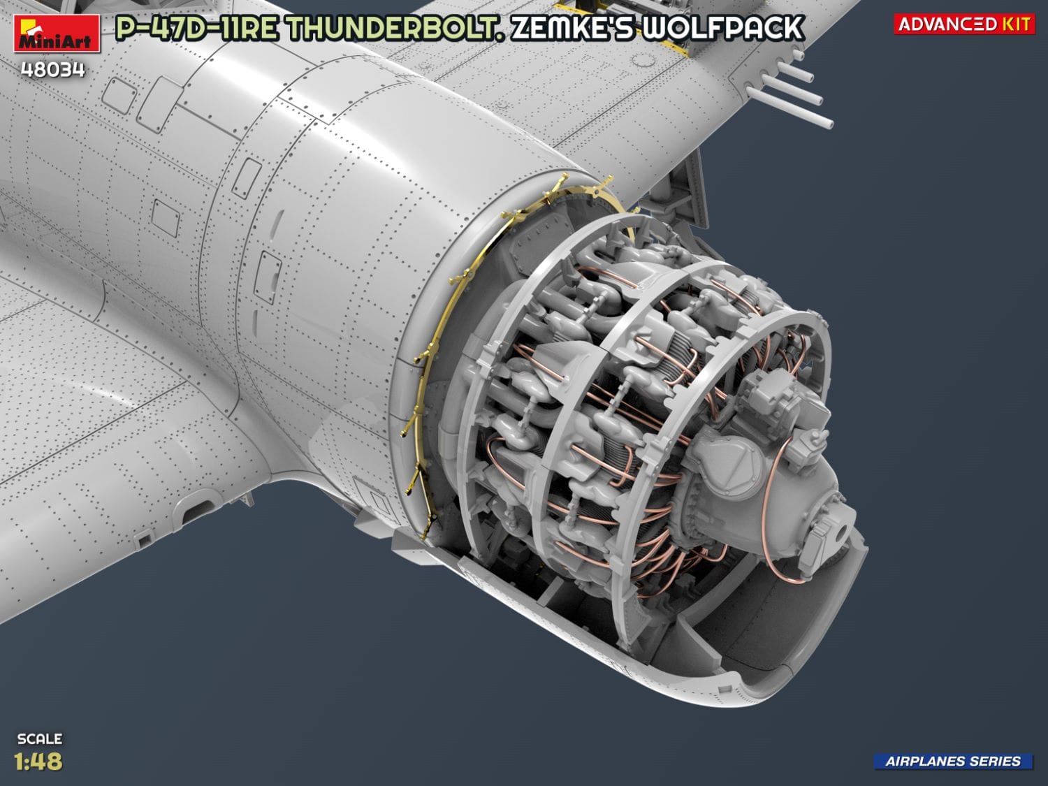 Miniart - 48034 - Republic P-47D-11-RE Thunderbolt Razorback ‘Zemke’s Wolfpack’ - digital model