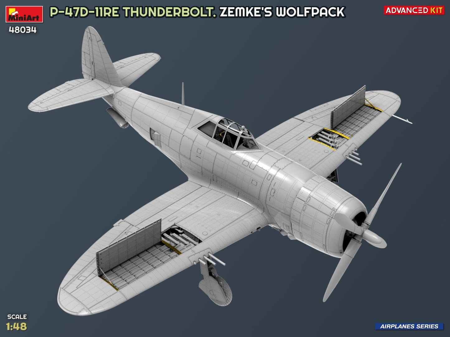 505 - Miniart - 48034 - Republic P-47D-11-RE Thunderbolt Razorback ‘Zemke’s Wolfpack’ - digital model