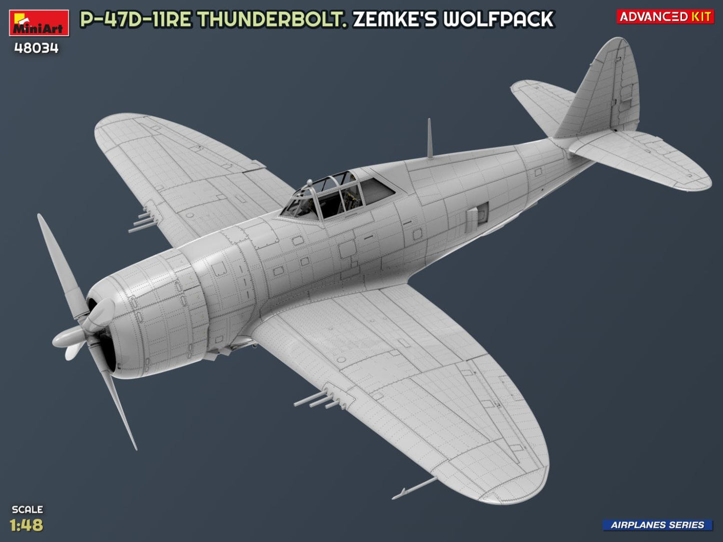 501 - Miniart - 48034 - Republic P-47D-11-RE Thunderbolt Razorback ‘Zemke’s Wolfpack’ - digital model