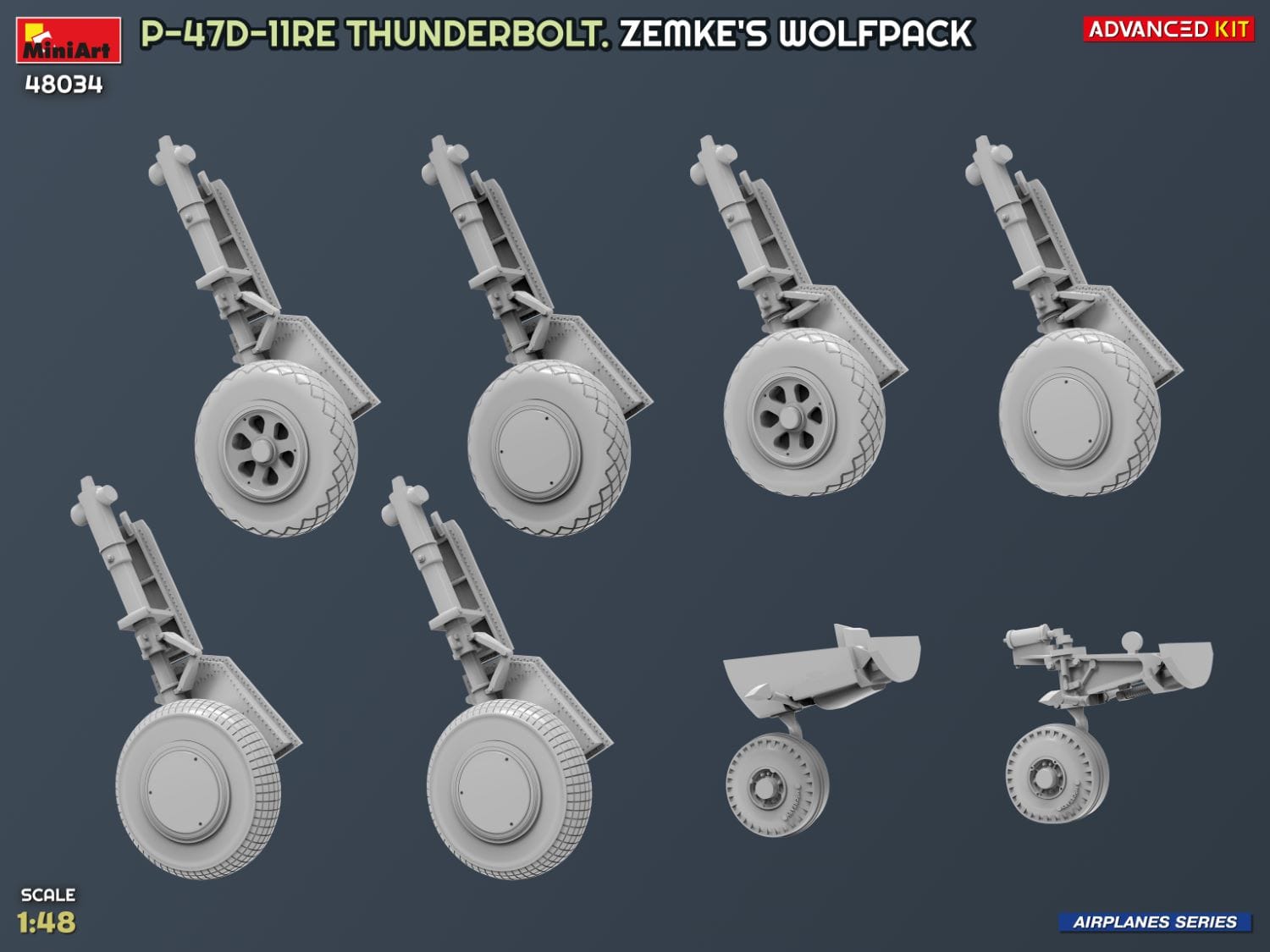 Miniart - 48034 - Republic P-47D-11-RE Thunderbolt Razorback ‘Zemke’s Wolfpack’ - digital model