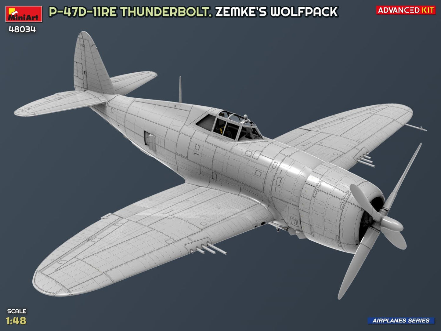 500 - Miniart - 48034 - Republic P-47D-11-RE Thunderbolt Razorback ‘Zemke’s Wolfpack’ - digital model