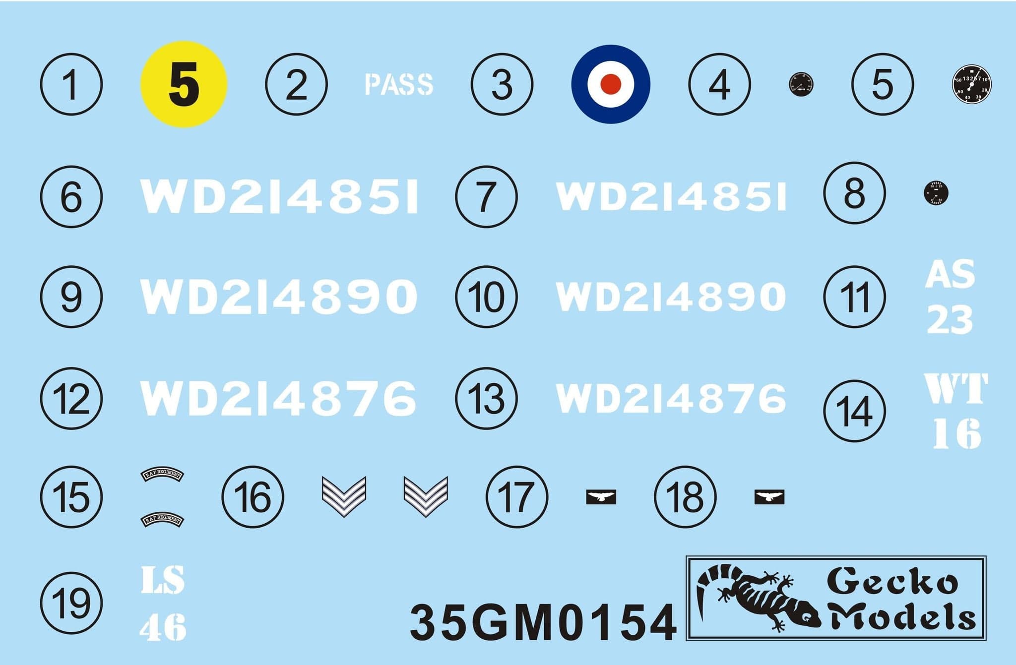 Gecko Models - 35GM0154 - Bedford OY 4x2 Armadillo Mk III - decals