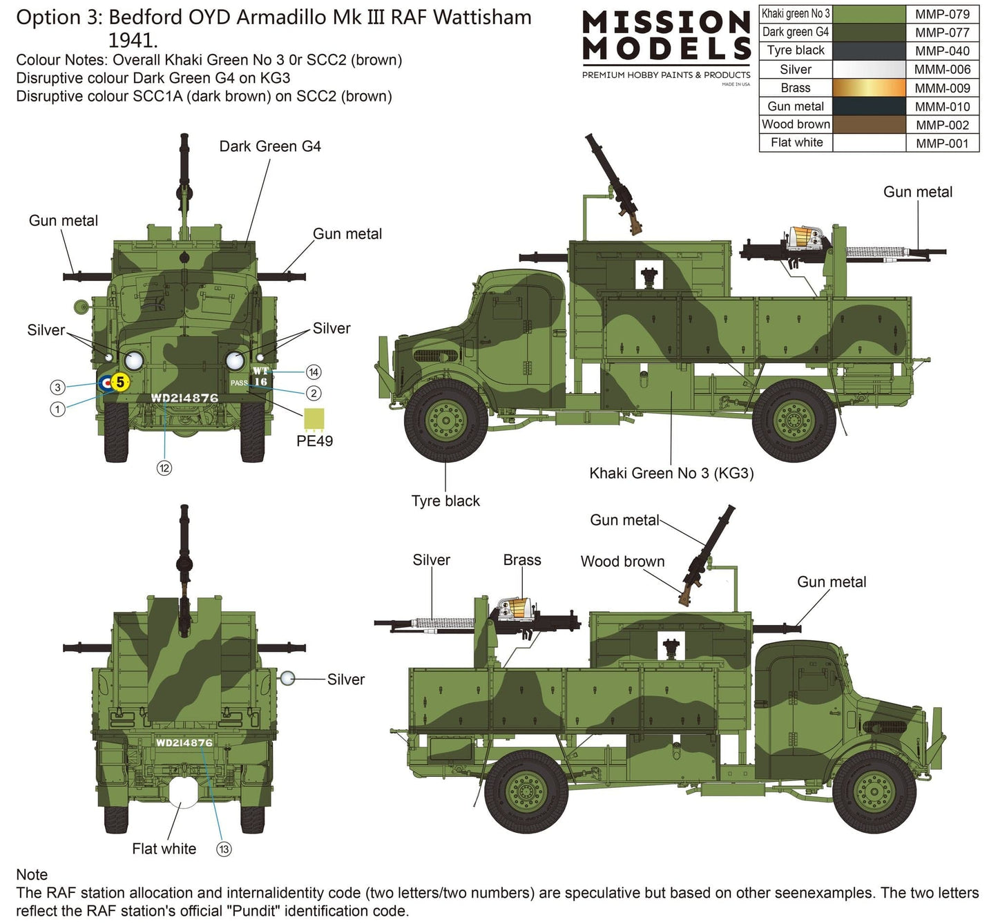 302 - Gecko Models - 35GM0154 - Bedford OY 4x2 Armadillo Mk III - paint schemes