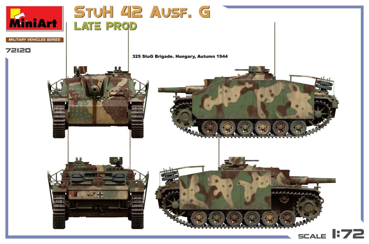 300 - Miniart - 72120 - Alkett StuH 42 Ausf. G (late) - paint schemes