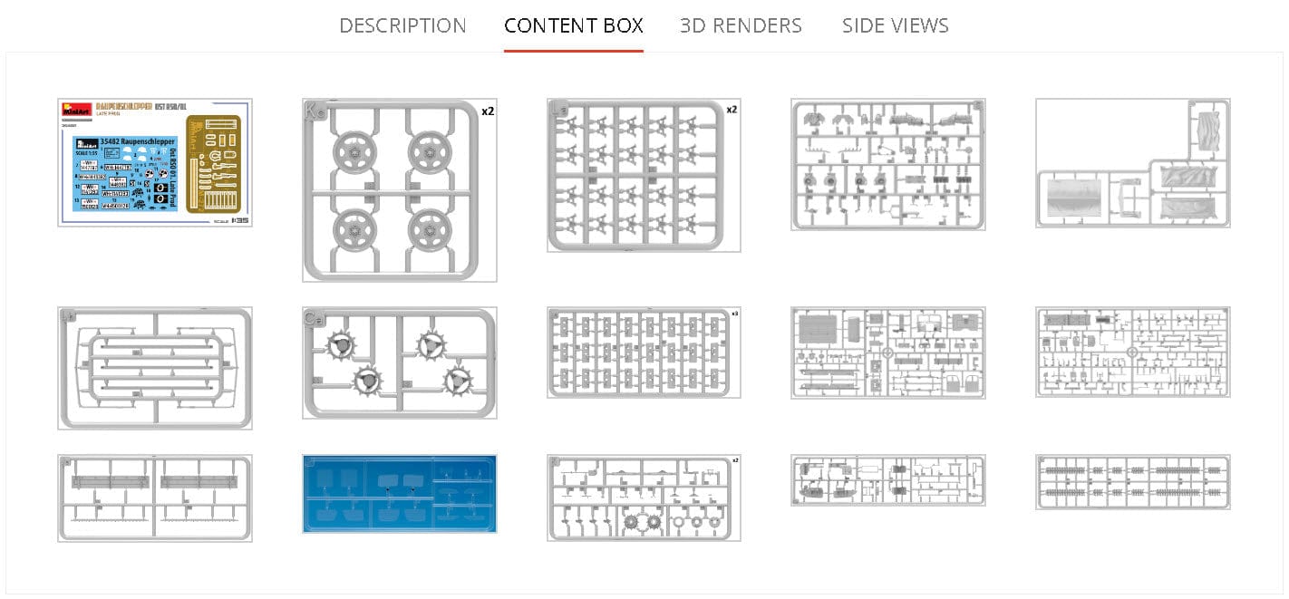 Miniart - 35482 - Steyr RSO/01 (late) - sprue