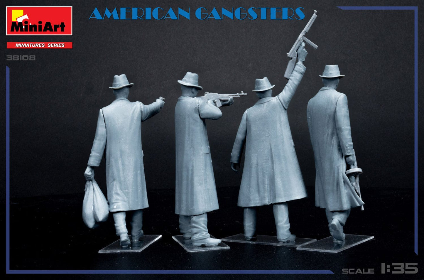 601 - Miniart - 38108 - American Gangsters - unpainted model