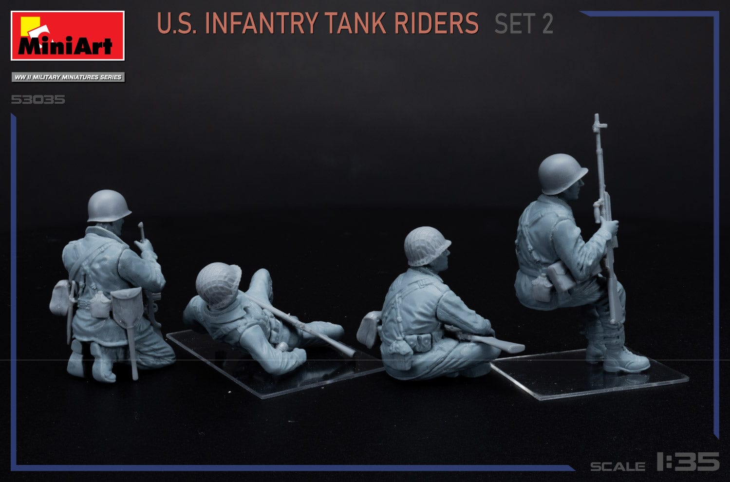 Miniart - 53035 - United States Tank Riders #2 - unpainted model