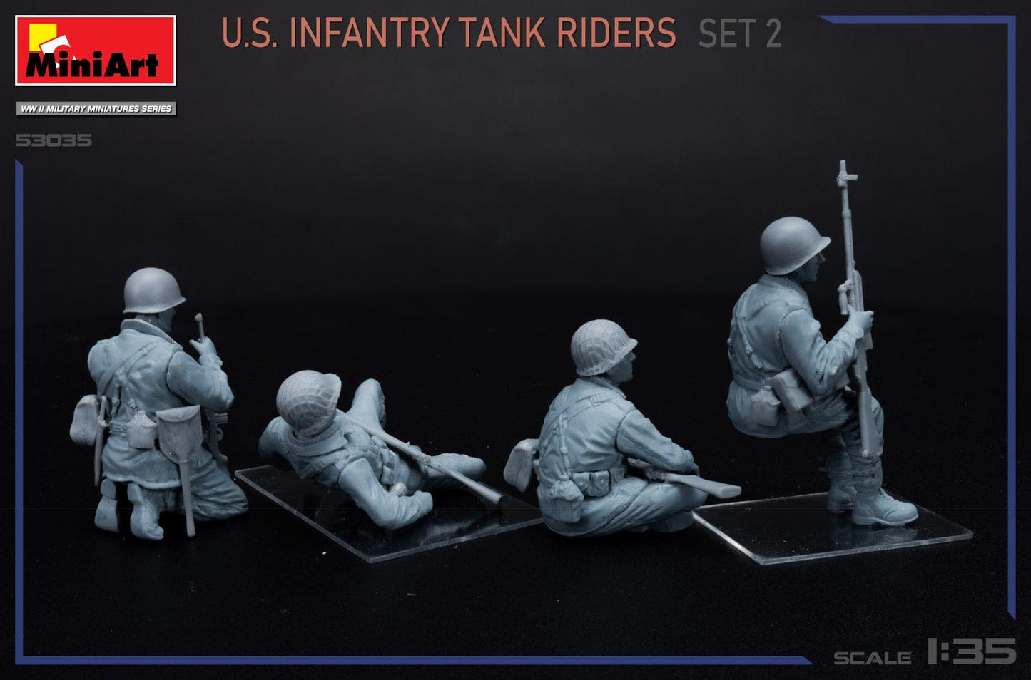 600 - Miniart - 53035 - United States Tank Riders #2 - unpainted model