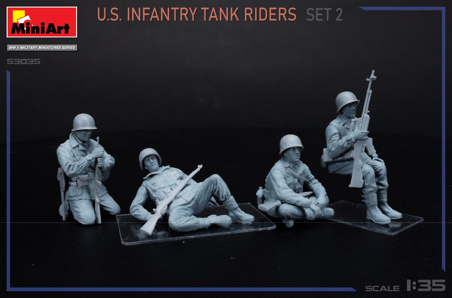 Miniart - 53035 - United States Tank Riders #2 - unpainted model
