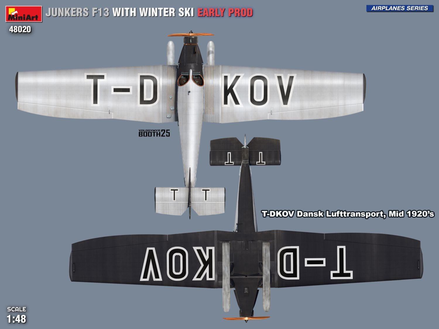 Miniart - 48020 - Junkers F13 Skiplane (early) - paint schemes