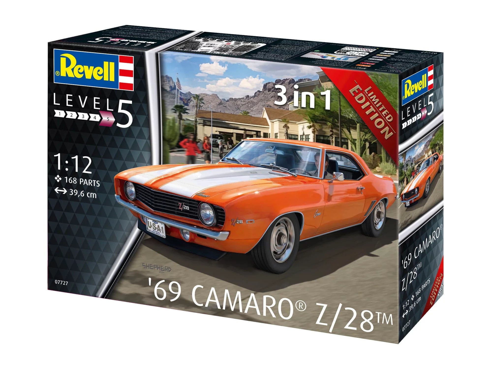 Revell - 07727 - Chevrolet Camaro Z28 (1969) - box front left angle