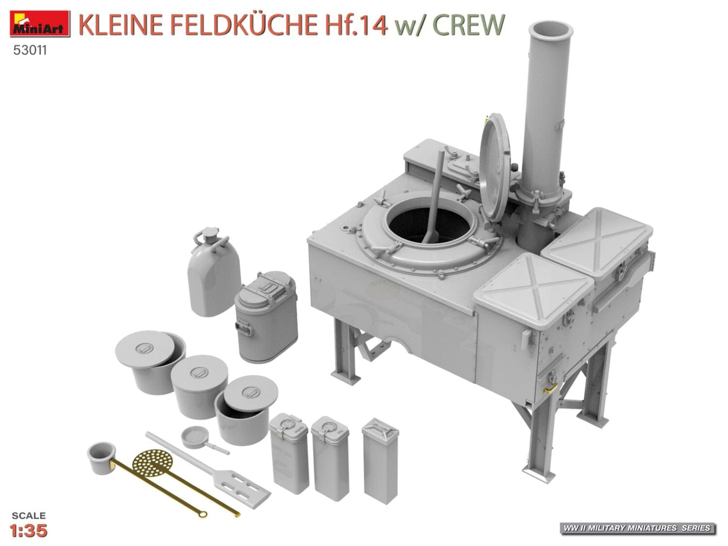 500 - Miniart - 53011 - Field Kitchen Hf. 14 with Crew - digital model