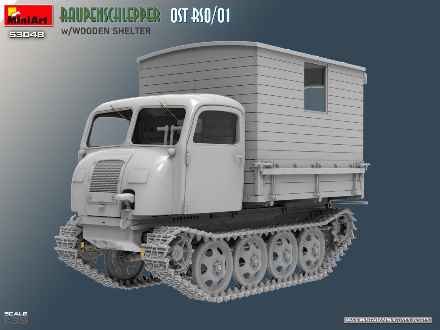 Miniart - 53048 - Steyr RSO/01 with Wooden Shelter - digital model