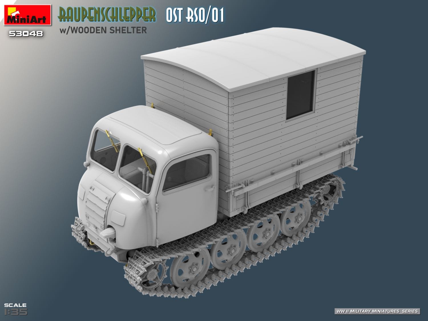 Miniart - 53048 - Steyr RSO/01 with Wooden Shelter - digital model