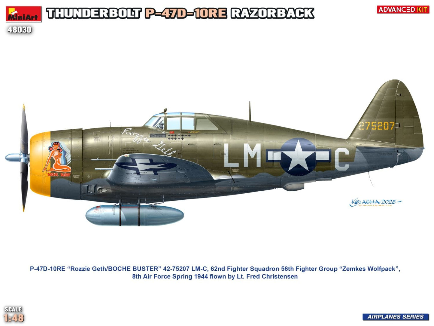 301 - Miniart - 48030 - Republic P-47D-10-RE Thunderbolt Razorback - paint schemes