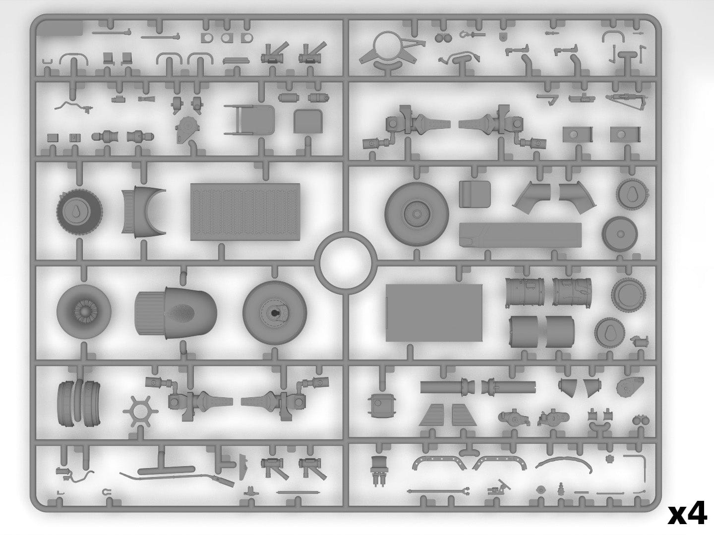 204 - ICM - 53059 - Sikorsky S-64E Skycrane with Universal Pod - sprue