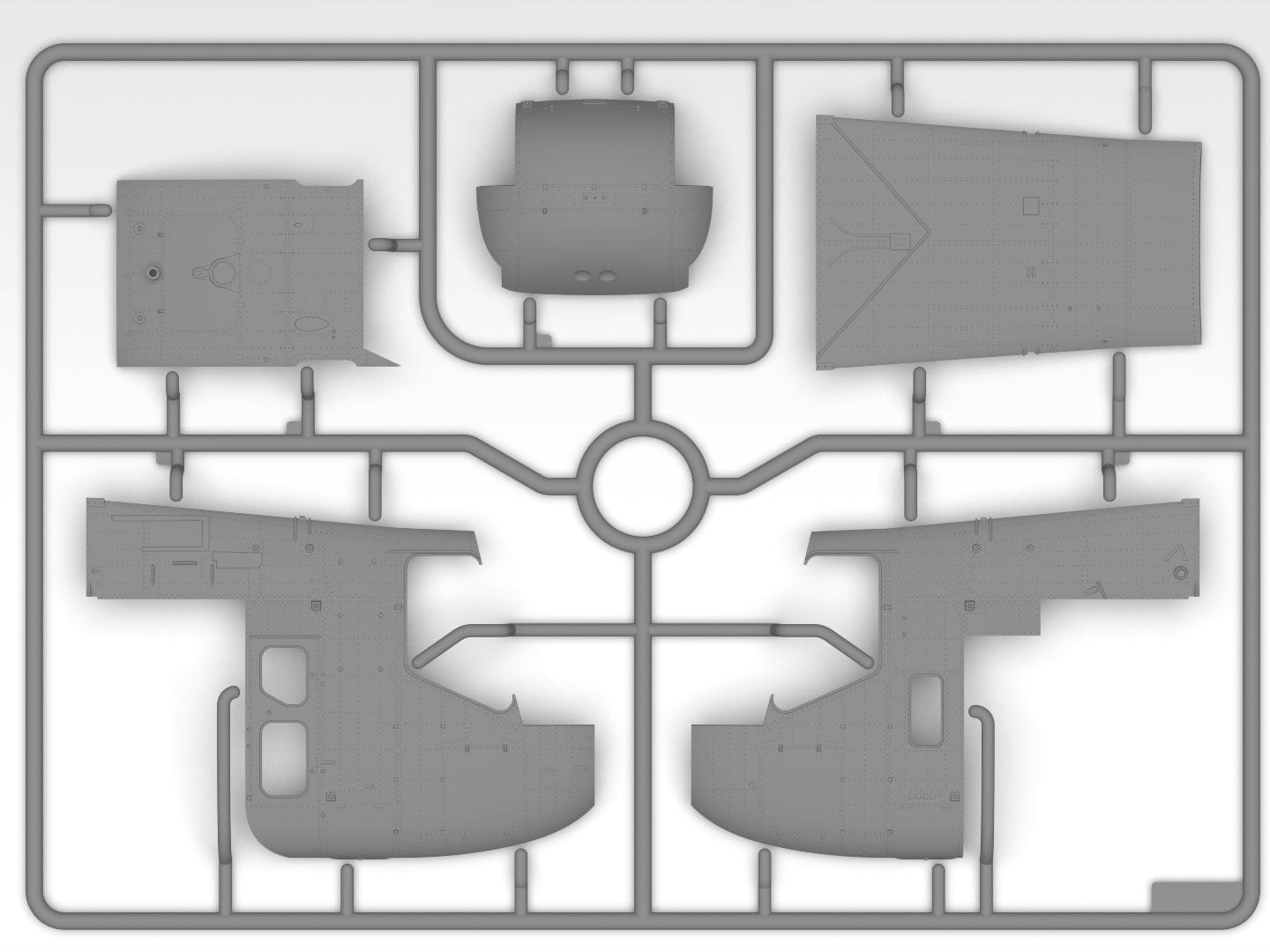 207 - ICM - 53059 - Sikorsky S-64E Skycrane with Universal Pod - sprue