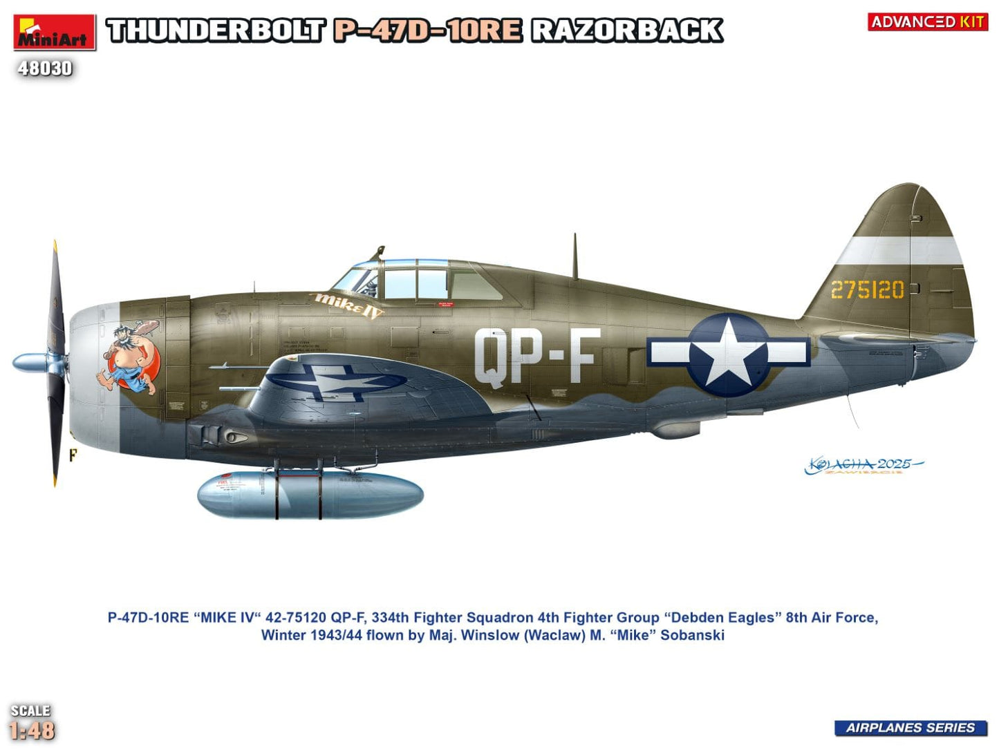300 - Miniart - 48030 - Republic P-47D-10-RE Thunderbolt Razorback - paint schemes