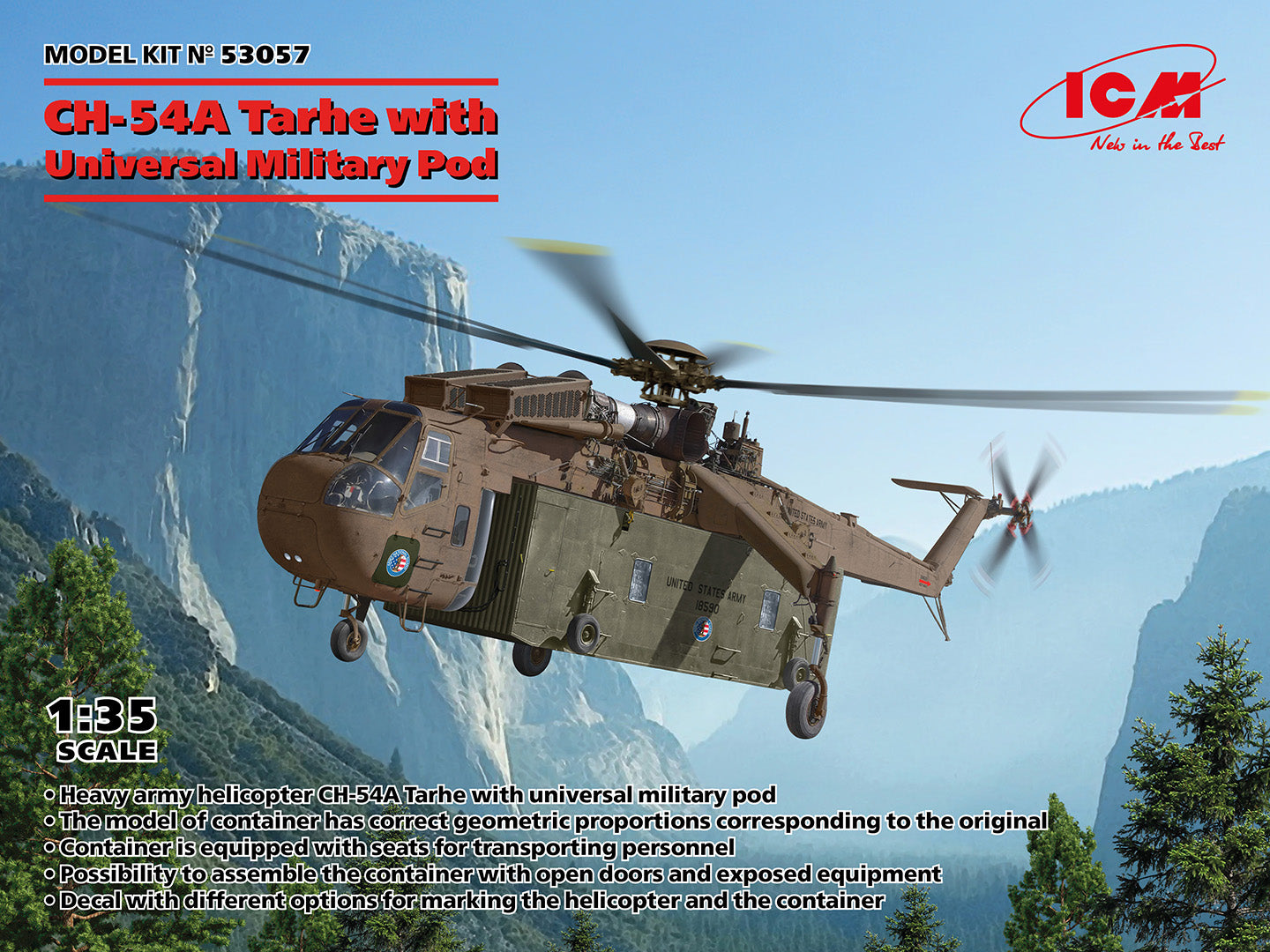 010 - Sikorsky CH-54A Tarhe with Universal Military Pod - primary image