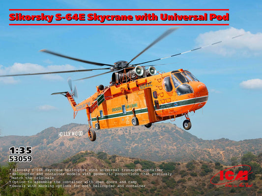 010 - ICM - 53059 - Sikorsky S-64E Skycrane with Universal Pod - primary image