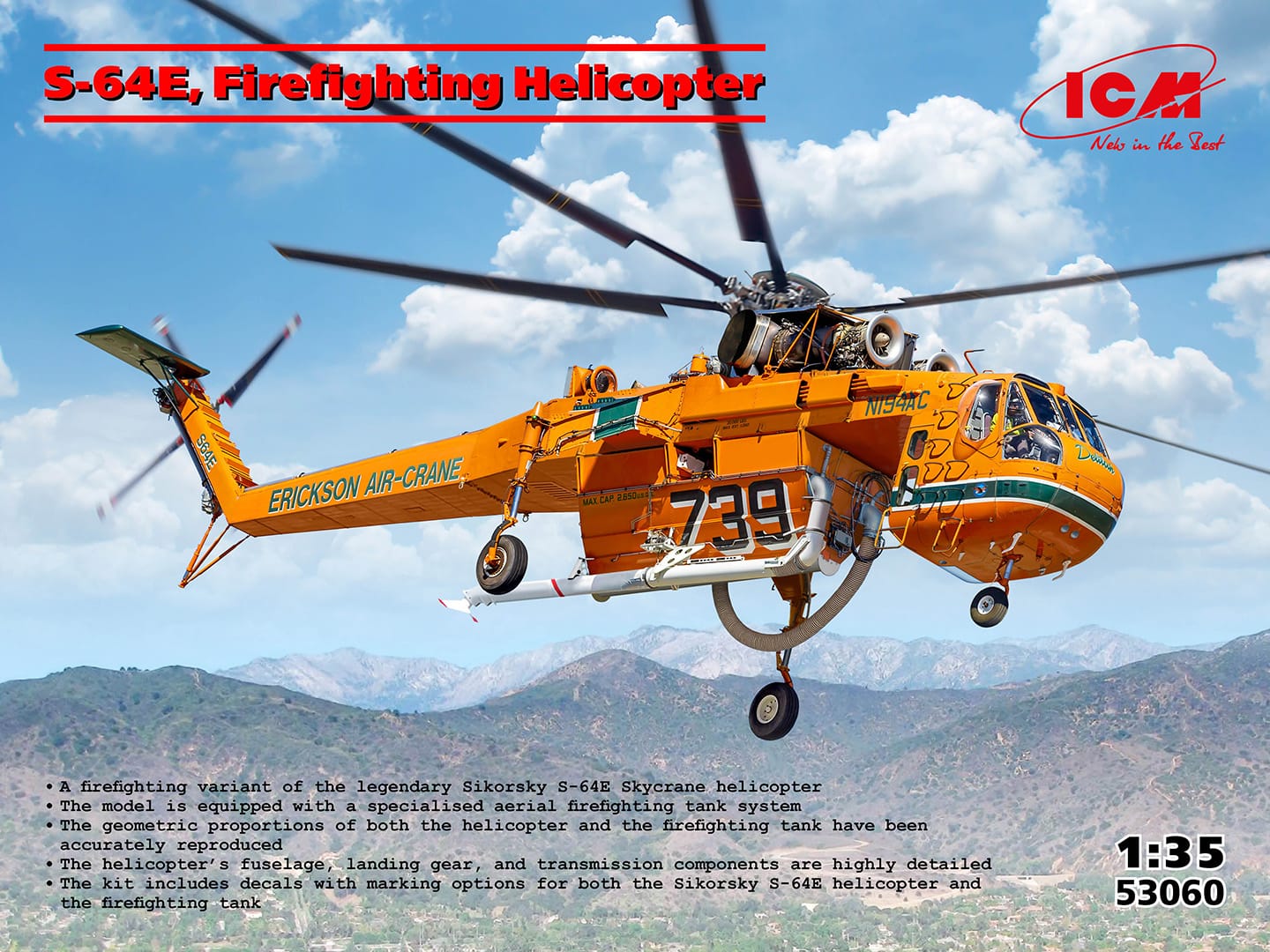 010 - ICM - 53060 - Sikorsky S-64E Skycrane Firefighter - primary image