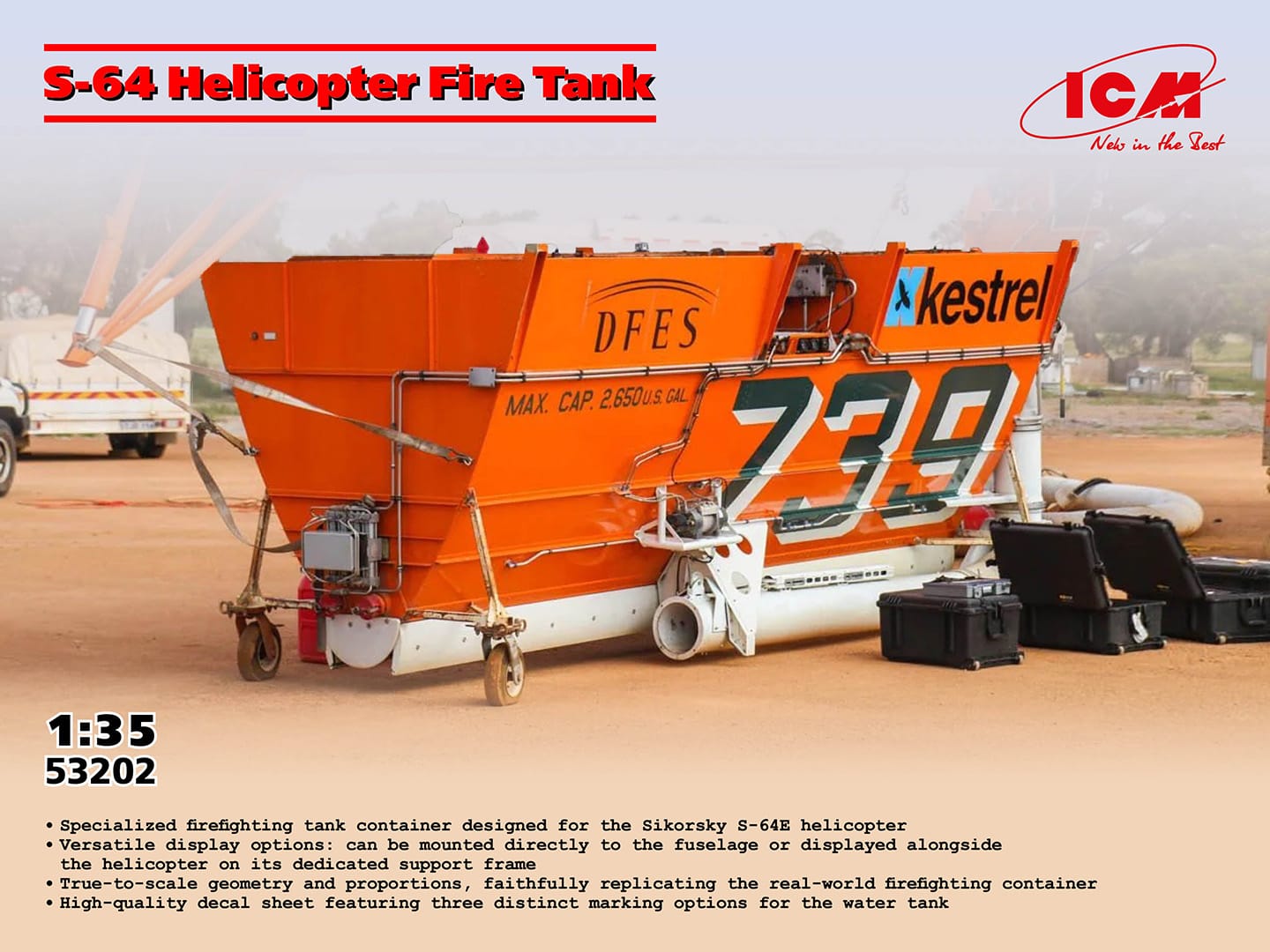 010 - ICM - 53202 - Sikorsky S-64E Firefighting Water Tank - primary image