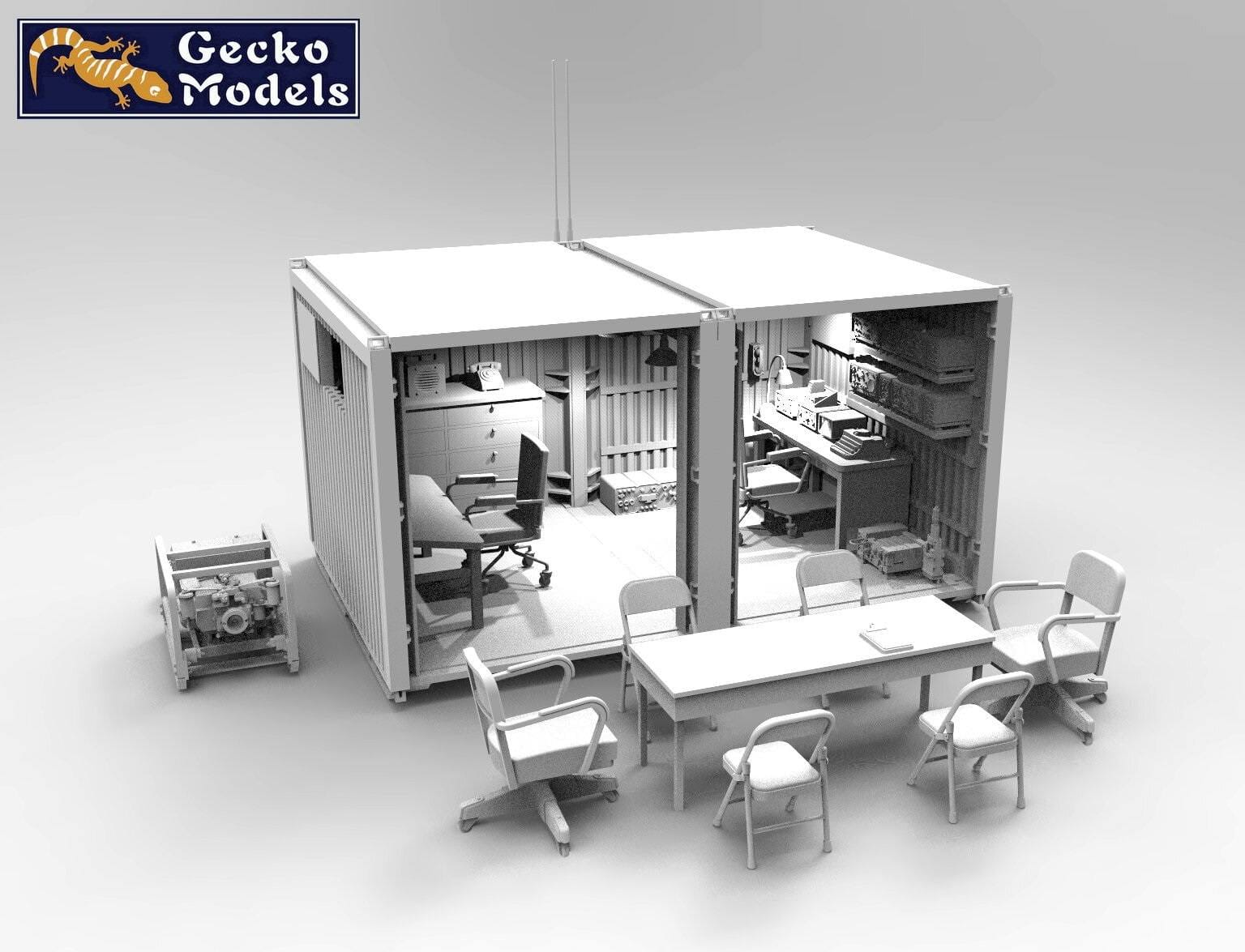 Gecko Models - 35GM0119 - United States Army Base Temporary Command Station - digital model