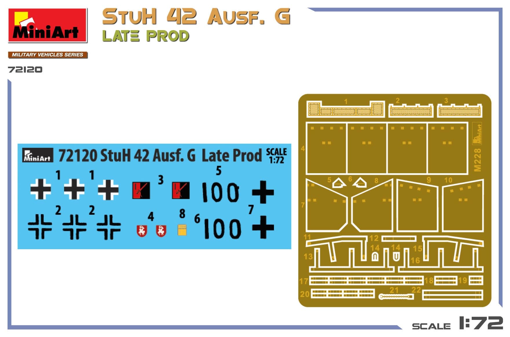 Miniart - 72120 - Alkett StuH 42 Ausf. G (late) - decals