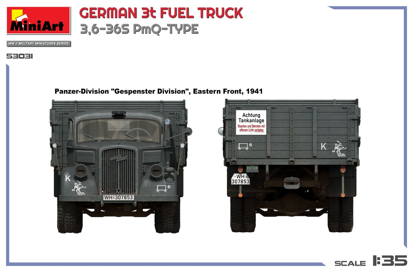 300 - Miniart - 53031 - Opel Blitz 3.6-36S Tankwagen with PmQ Cab - paint schemes