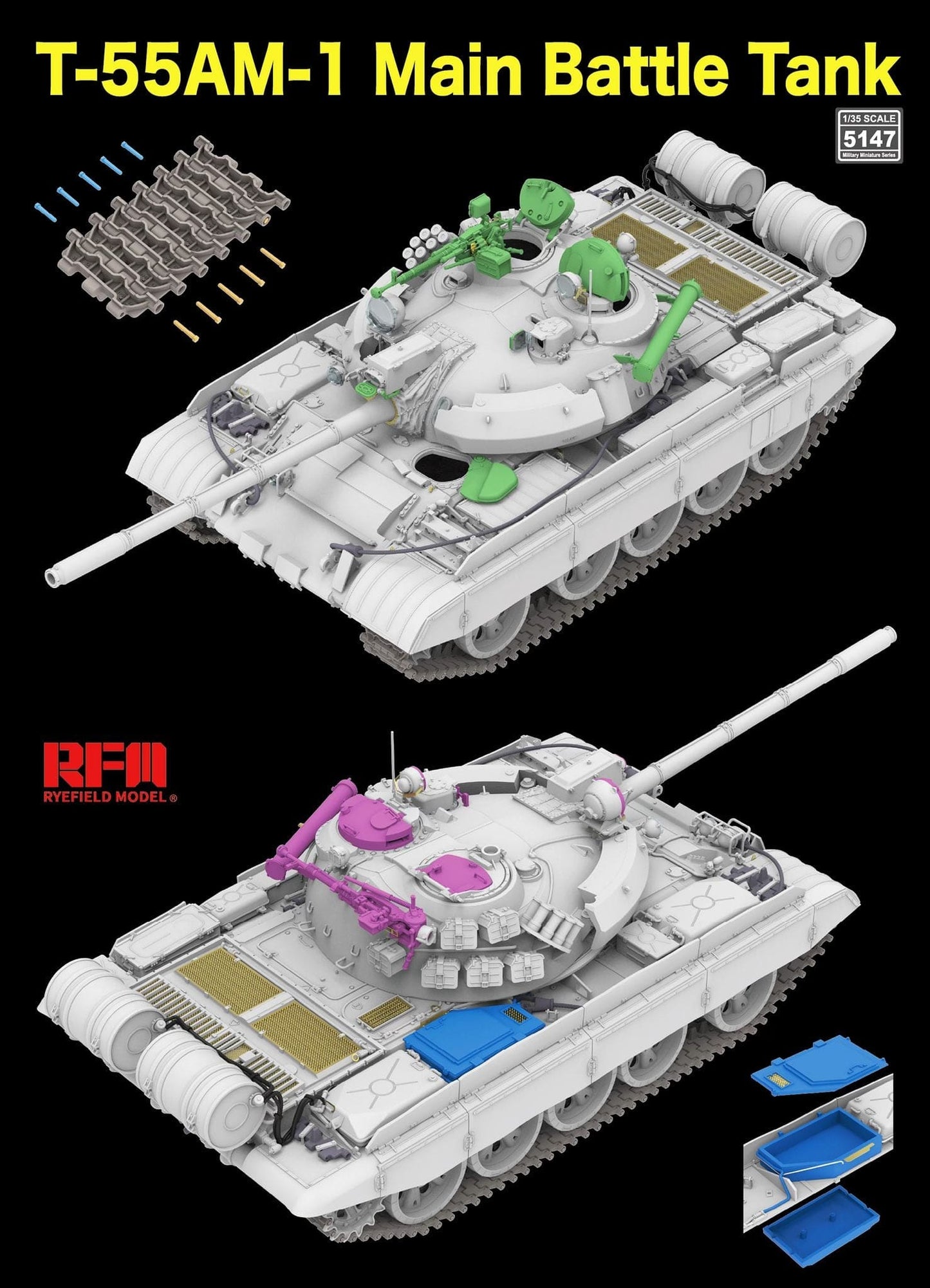 501 - Rye Field Model - 5147 - T-55AM-1 - digital model