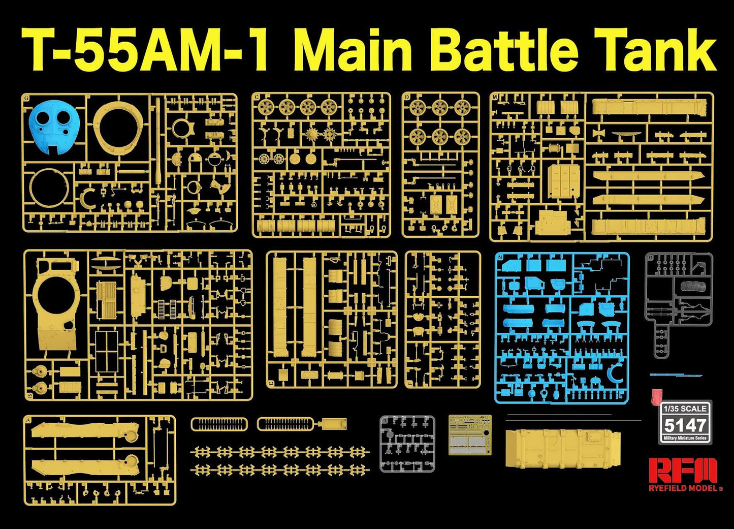 200 - Rye Field Model - 5147 - T-55AM-1 - sprue