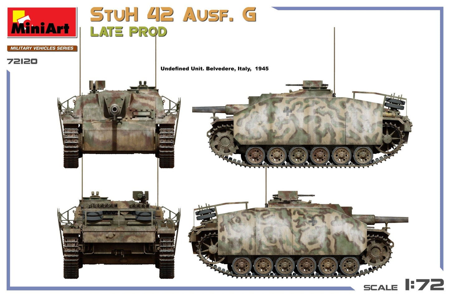 304 - Miniart - 72120 - Alkett StuH 42 Ausf. G (late) - paint schemes