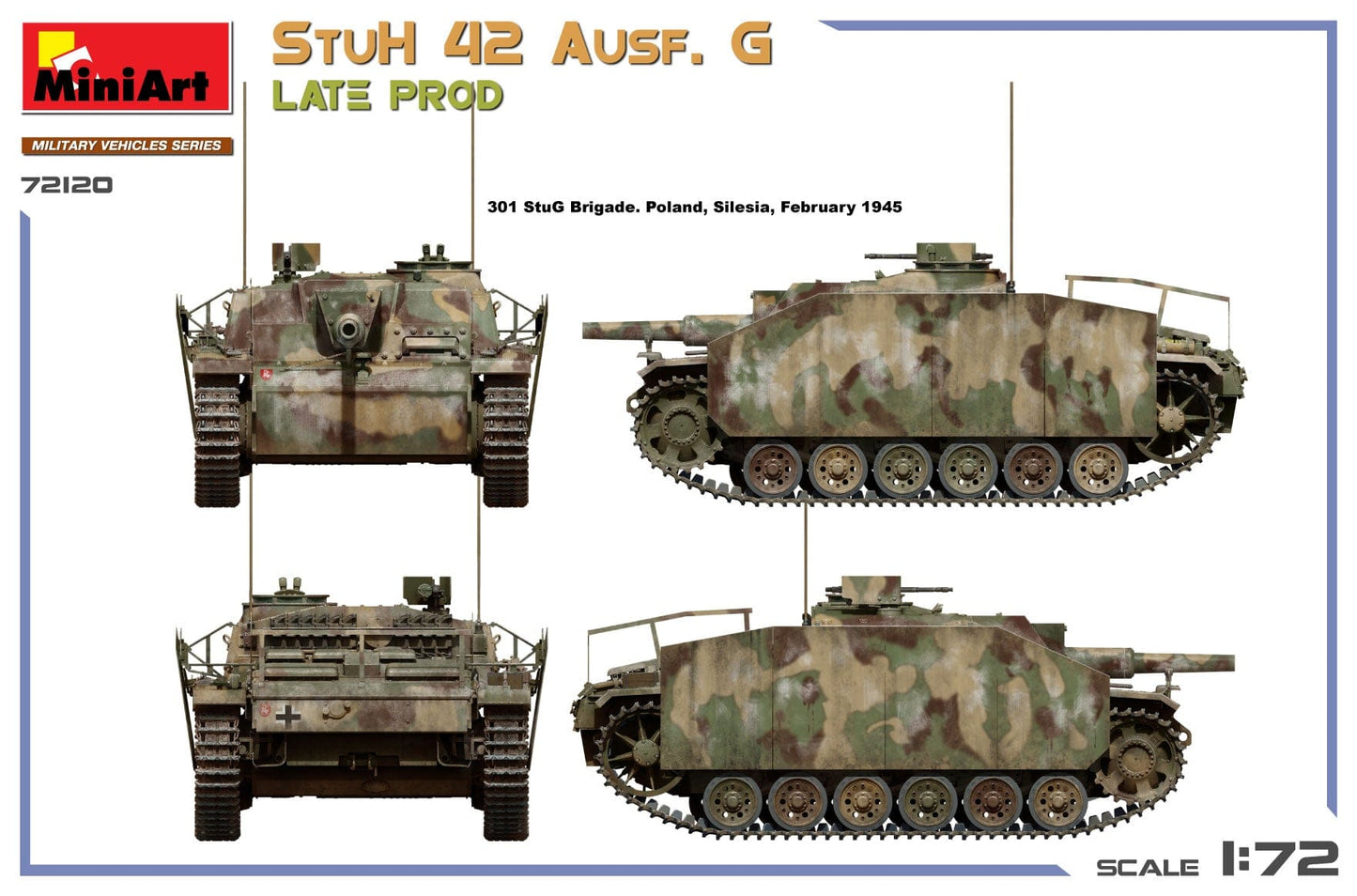 303 - Miniart - 72120 - Alkett StuH 42 Ausf. G (late) - paint schemes