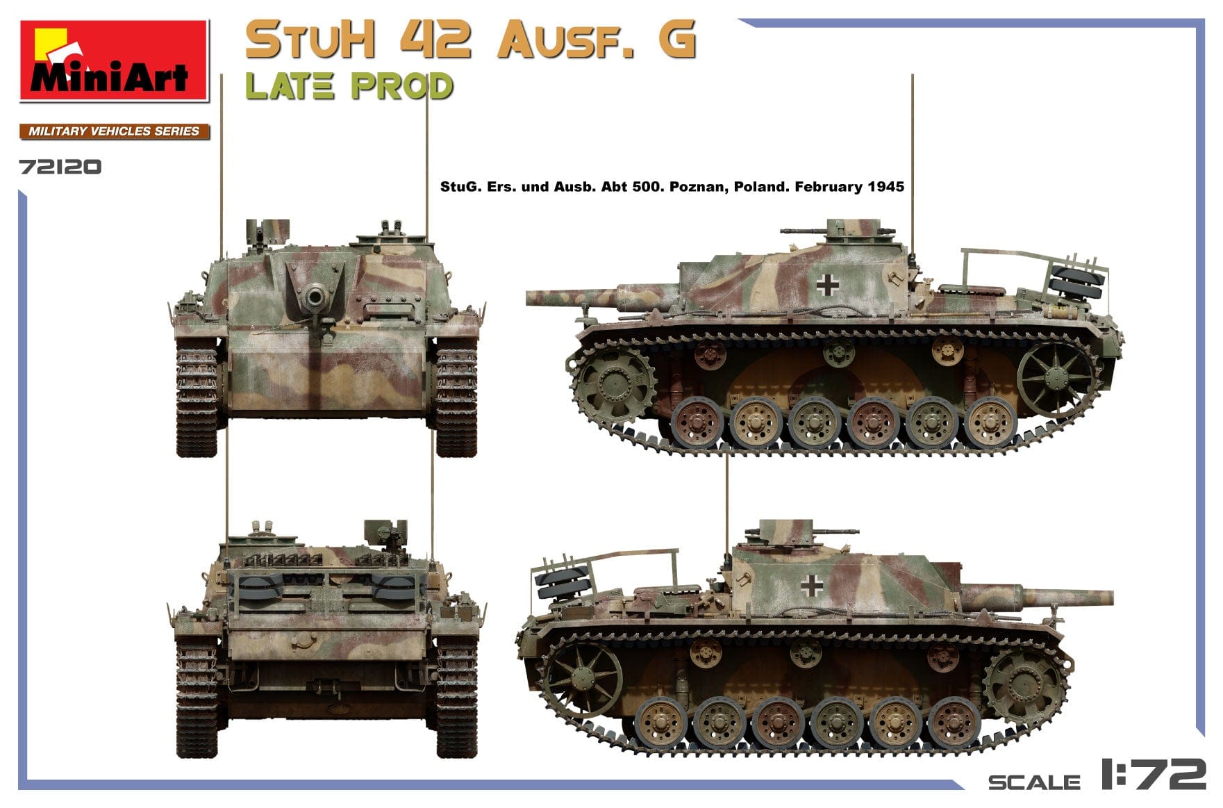 Miniart - 72120 - Alkett StuH 42 Ausf. G (late) - paint schemes