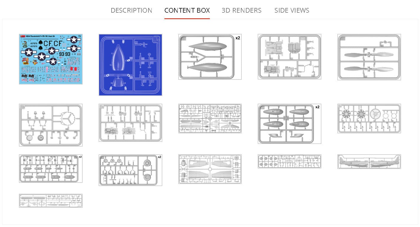 200 - Miniart - 48064 - Republic P-47N-1-RE Thunderbolt - sprue