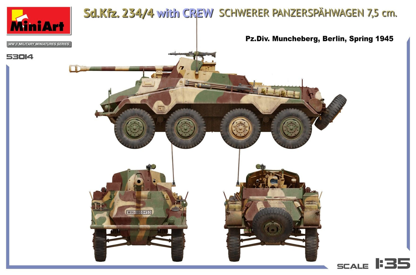 300 - Miniart - 53014 - s.Pz.Sp.Wg. Sd.Kfz. 234/4 with Crew - paint schemes