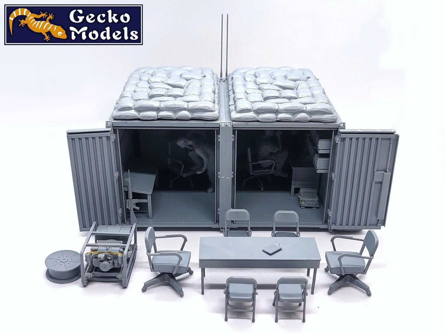 608 - Gecko Models - 35GM0119 - United States Army Base Temporary Command Station - unpainted model