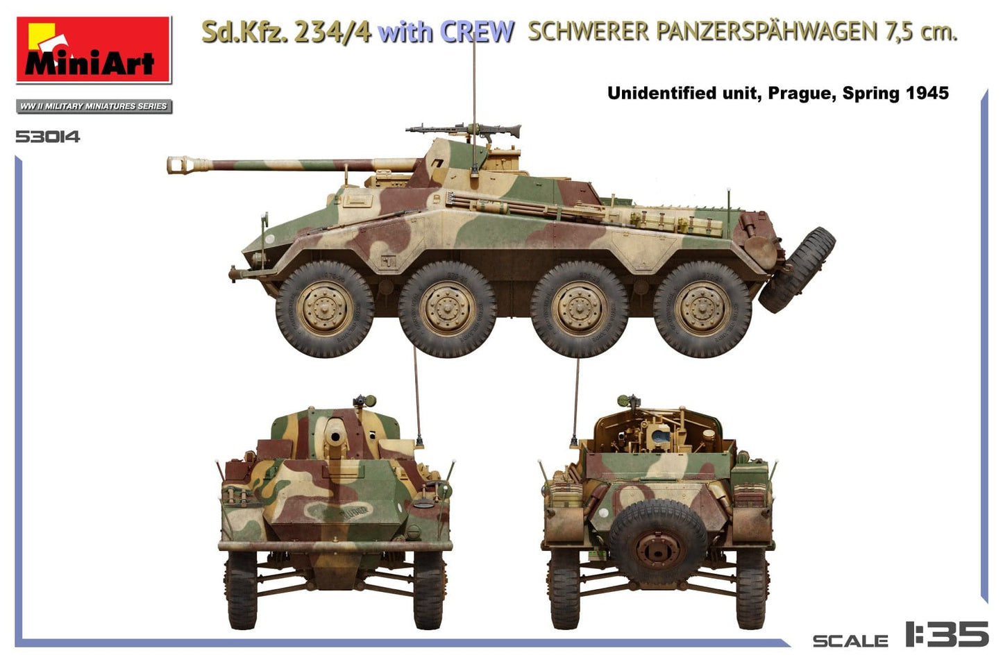 300 - Miniart - 53014 - s.Pz.Sp.Wg. Sd.Kfz. 234/4 with Crew - paint schemes