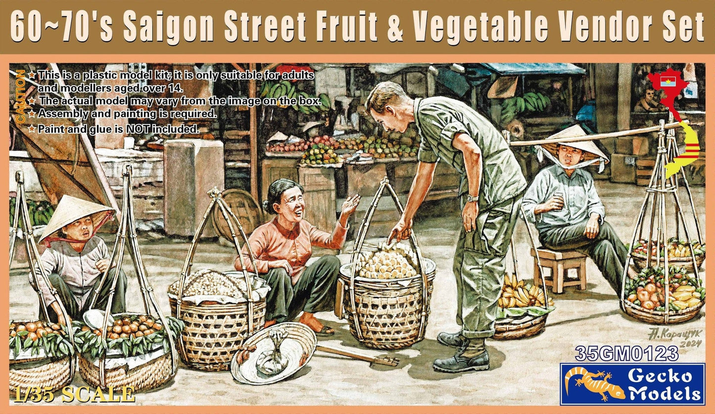 010 - Gecko Models - 35GM0123 - Saigon Fruit and Vegetable Street Vendor Set - primary image