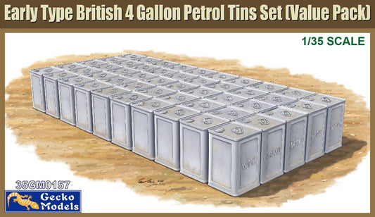 010 - Gecko Models - 35GM0157 - British 4 gal Petrol Tins Set (Early Type) - primary image