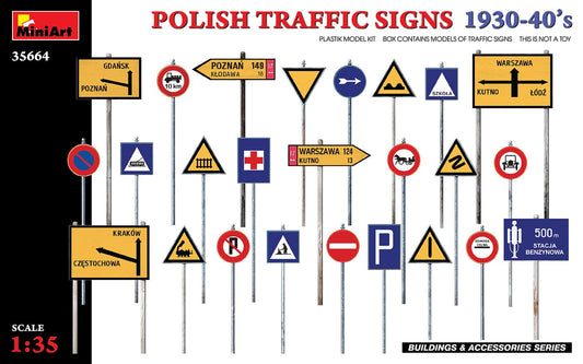 010 - Miniart - 35664 - Polish Traffic Signs (1930s-40s) - primary image
